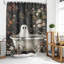 Rideau de douche d'Halloween Ghost prend une baignoire dans un rideau de douche Forest Forest