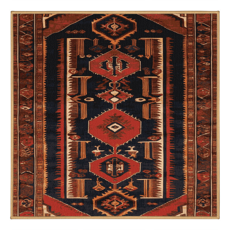 Tapis brun lavable à la machine, Carré 4 pi