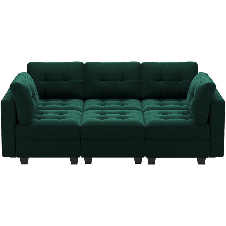 Soneson 7 - Piece Velvet Reclining Sectional