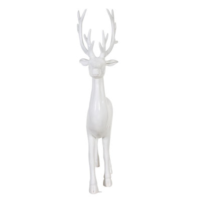 Deer Standing Statues [White]