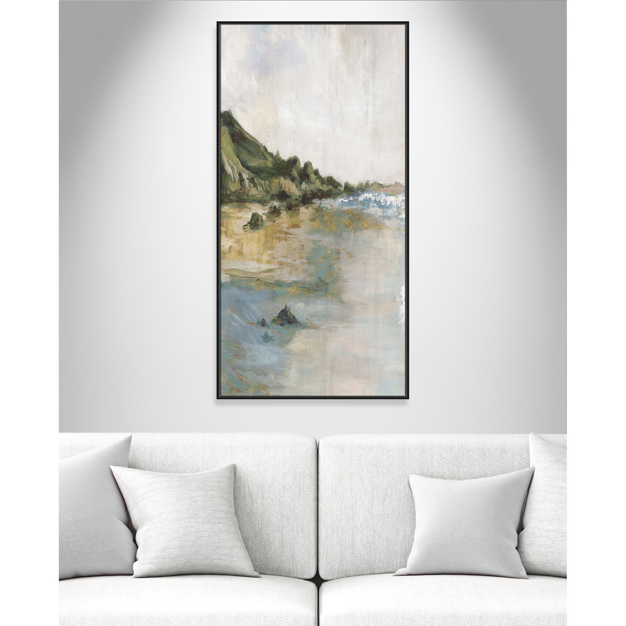 Tide’s Edge Print by , 61.5" H x 31.5" W, Black