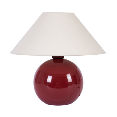 Fiona 11" LED Table Lamp With Round Ceramic Base