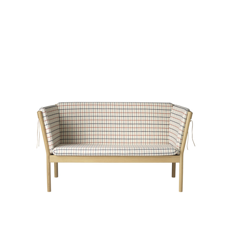 J148 Loveseat, Red Diced Plaid