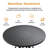 5-Piece 47.24" Round Outdoor Dining Set with 4 Stackable Chairs,Brown Cushions-94396489