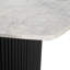 Table de salle à manger Rivas - marbre blanc moderne + hexagone noir