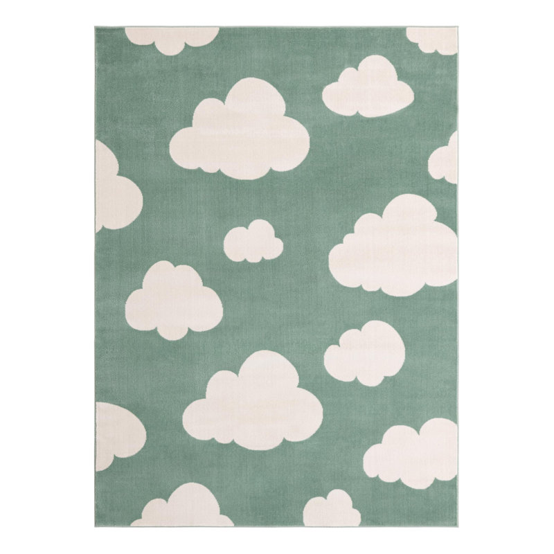 Unique Loom Clouds Whimsy Kids Rug, Rectangle 5'1" x 7'1"