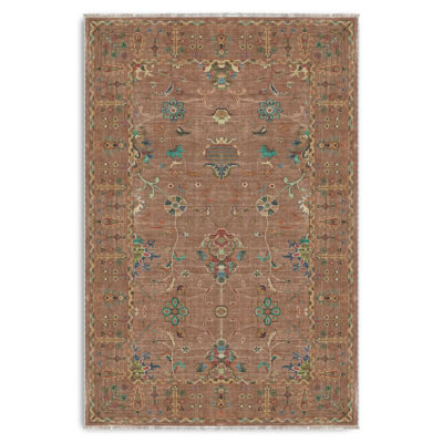 Tapis de couloir anti-dérapant en chenille Mink Coffee Design Chenille