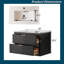 Ensemble de meuble-lavabo mural flottant 30 po avec armoire en contreplaqué et 2 tiroirs Rosala-1293698681
