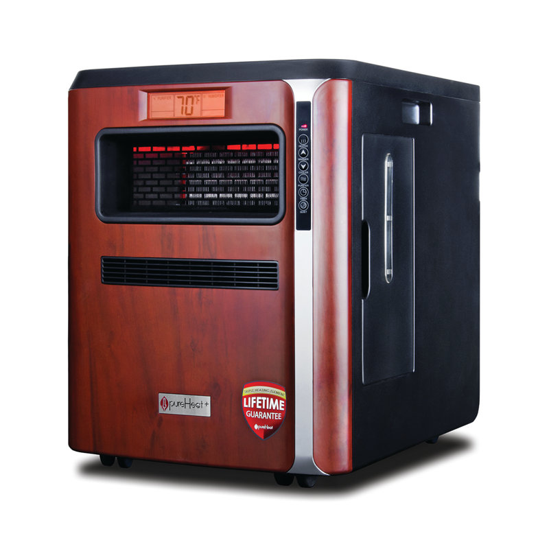 Infrared Wood Grain Electric Heater with Thermostat and UV Light