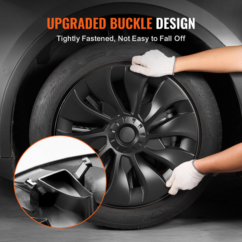 18" Wheel Rim Cover for 2017-2023 Model 3 Hubcap with Valve Nozzle Hole