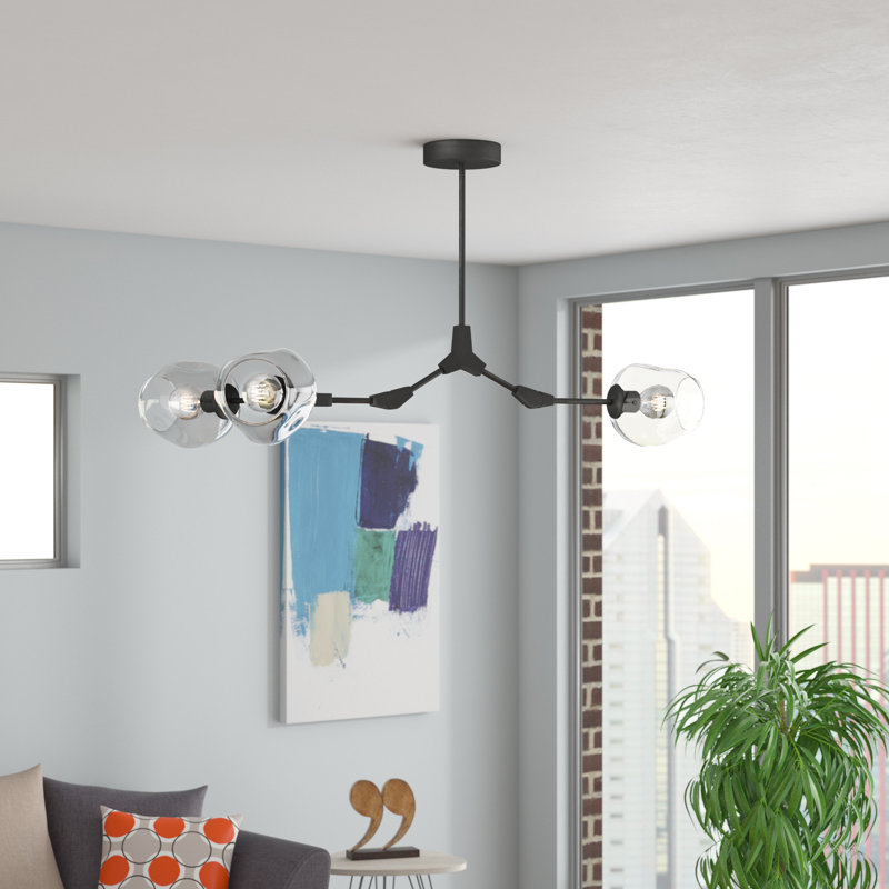 Lustre linéaire moderne Spoutnik 3 lumières Jameown