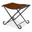 Mozambique Leather Accent Stool