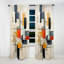 Ivory Illusions Abstract Shapes - Rideau Shapes - Rideau abstrait obscurcissant - 1 panneau-107609692