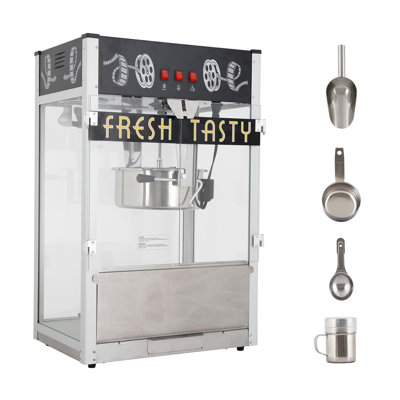 Commercial Popcorn Machine,Kettle, 1650 W, Movie Theater Popcorn Machine,Tabletop Popcorn Machine with 3-Switch Control ,Popcorn Machine Maker for Home, Theater, Parties