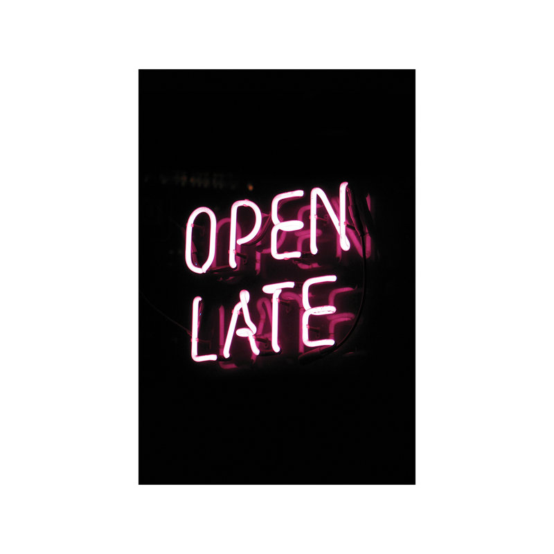 Open Late - Wrapped Canvas Print, 30.48 cm H x 45.72 cm W