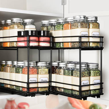 Cabinet Caddy SNAP! Pull & Rotate Spice Rack Organizer - White