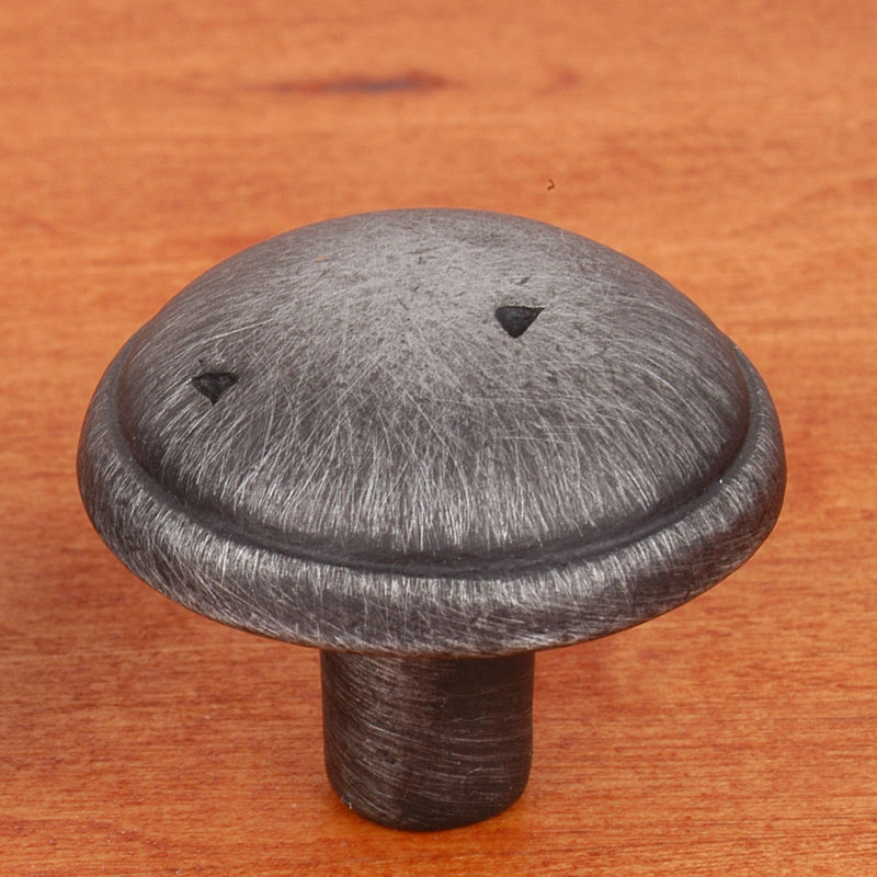 CK Series 1 3/8" Diameter Mushroom Knob, Distressed Nickel