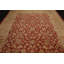 Tapis oriental rouille / caramel / brun clair en laine noué à la main de conception unique 9 pi 2 po x 12 pi