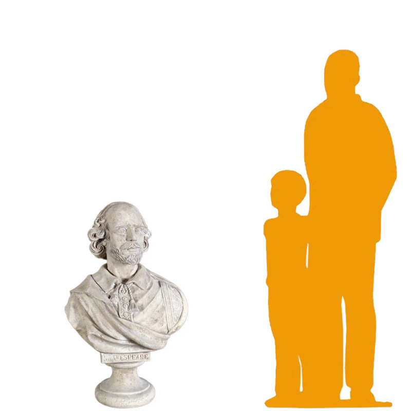 Statue buste William Shakespeare