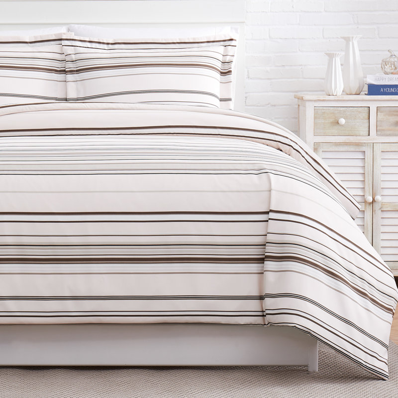 Coastal Taupe Full Reversible Down Alternative Microfiber Comforter Set