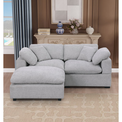 Caylob 3 - Piece 79.6" Upholstered Sofa Loveseat Couch With Ottoman