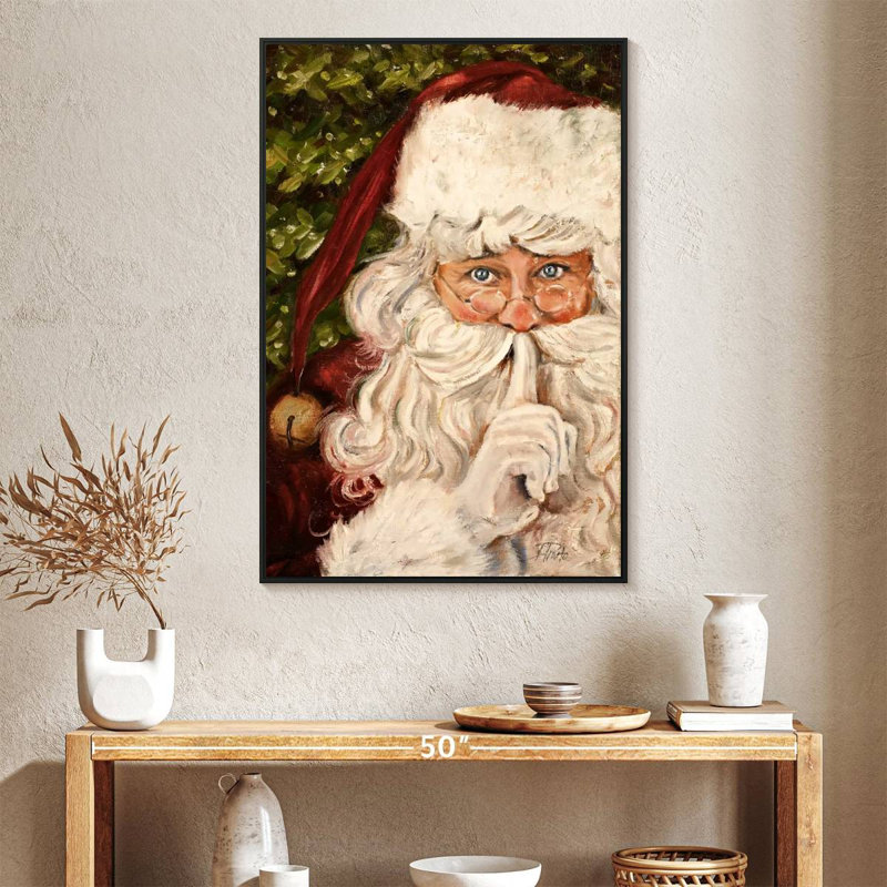Père Noël secret, Cadre flottant noir, 27 po x 40 po