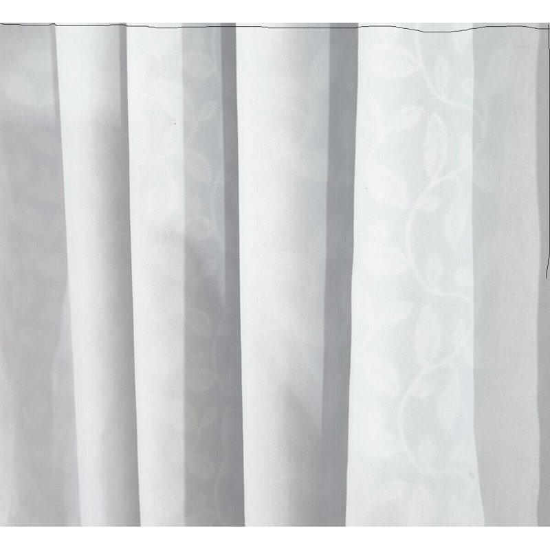 Awrad Semi Sheer Curtain, 117cm Width x 183cm Drop, Grey