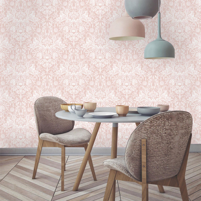 Rasch Harlen Wallpaper, Pink