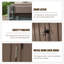 Remise de rangement dans l'arrière-cour 11 pi x 9 pi avec structure en acier galvanisé et fenêtres, remise de jardin en métal avec porte verrouillable pour outils-129674901