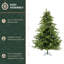 Arbre de Noël artificiel pin avec base 6,5 pi. Fraser Hill Farm-1444839645