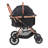 Pet Stroller, 4 Wheels Dog Stroller Rotate with Brakes, 66 lbs Weight Capacity, Puppy Stroller with Detachable Carrier, Storage Basket and Pet Pad, Black, Designed for Small to Medium Sized Dogs