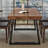 Nordic style iron and solid wood dining table set-106687015