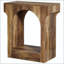 Table d'appoint étroite à 2 niveaux avec design arqué
