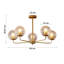 Moonya Glass Semi Flush Mount