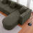 Elegant Modern Style L-shaped Boucle Sofa with 3 Pillows-1096060495-1096060482