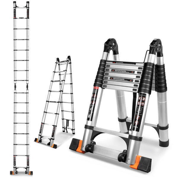 WFX Utility™ Aluminum Lightweight Folding Extension Ladder | Wayfair