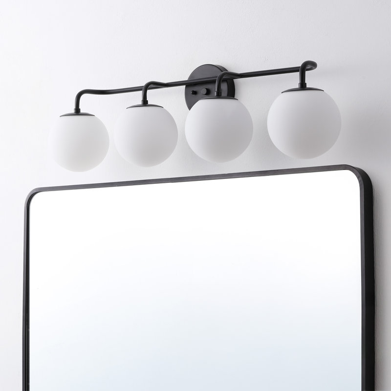 Coiffeuse Sommers Louis, Noir, Quatre lumières