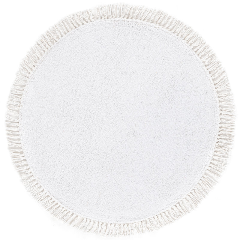 Dajha Handtufted Recycled Cotton Machine Washable Solid Color Rug, Round 6'
