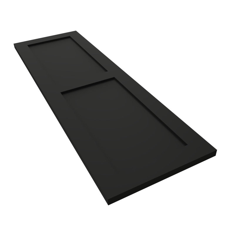 Deux volets plats égaux EnduraCore Composite, L 15 po, Noir, H 37 po