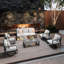 Un canapé trois places + quatre chaises pivotantes + une table basse + deux tables d'appoint Line2