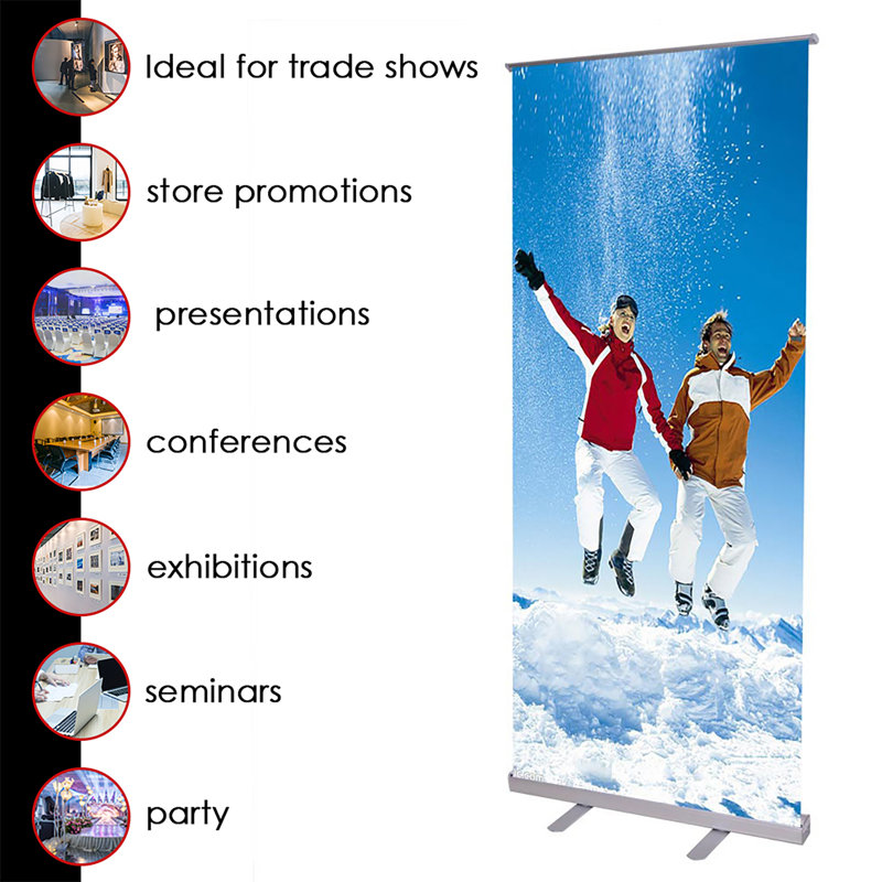 InstaHibit 10x8 Ft Pop Up Backdrop Booth Stand w/ 40"x79" Roll Up Banner Stand