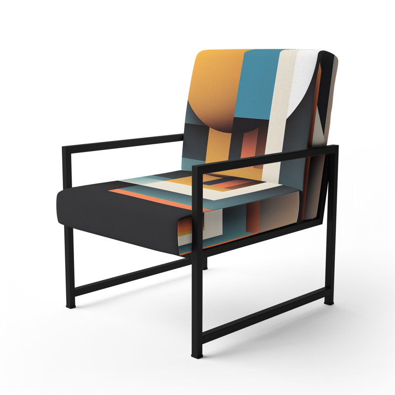 Fauteuil d'appoint rembourré Briadale, Noir, noir, noir, noir