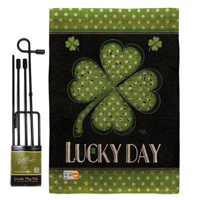 Double Sided 18.5'' H x 13'' W Polyester St. Patrick's Day Flag Set