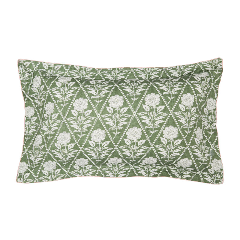 Juliette Stamp Cotton Duvet Cover Set, Super King Duvet Cover + 2 Pillowcases