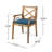 PERLA DINING CHAIR,2PCS With 2 Blue Cushions,For Backyard, Poolside, Garden