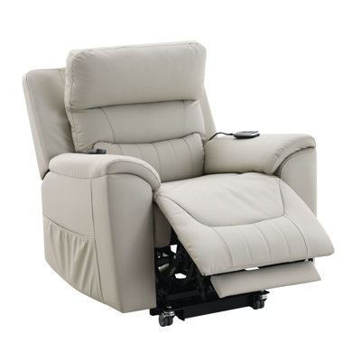 Marsha Silicone Synthetic Leather Power Motion Recliner With Lift, Heating & Massage Chair