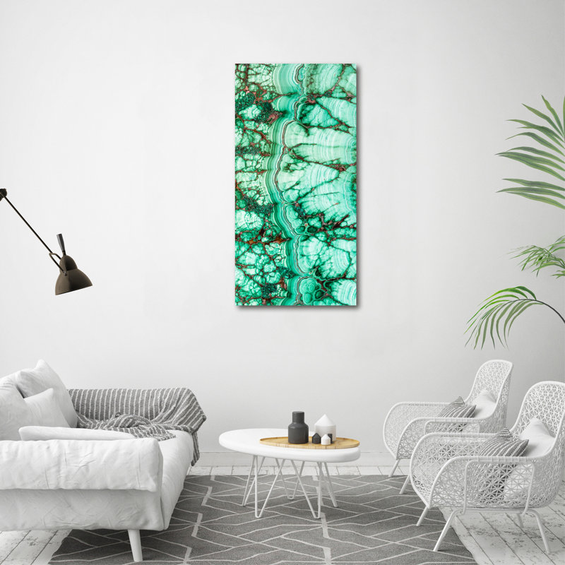 Malachite Texture - Wrapped Canvas Print