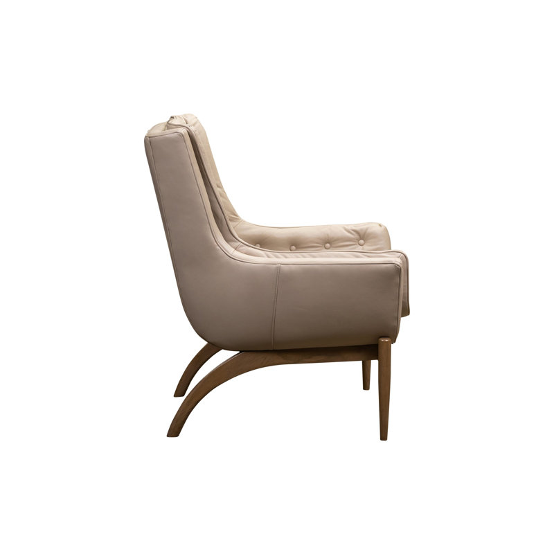 Verona Chair in Morgan Flax, Brown, Verona Beige Genuine Leather