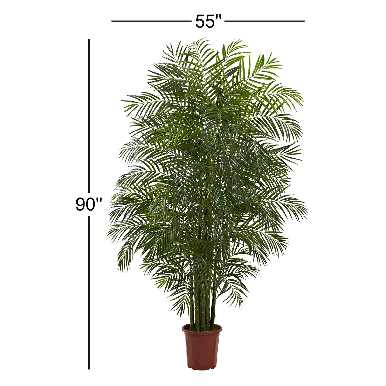 90" Areca Palm Tree in Planter