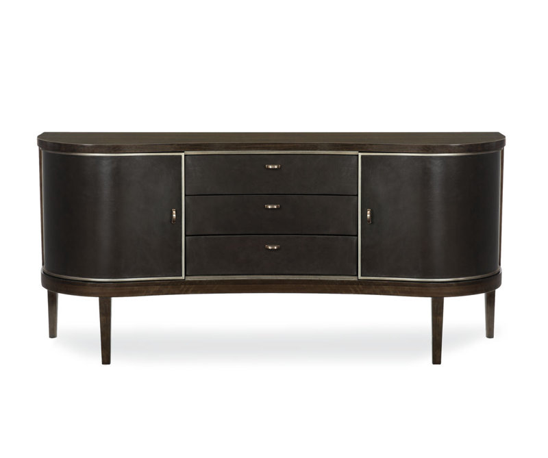 Modern Streamline 72'' Solid Wood Sideboard